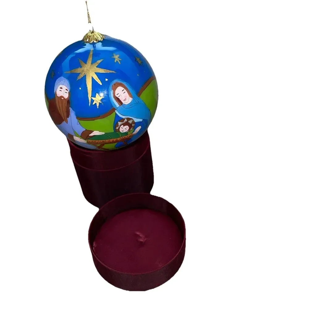 Pier 1 Nativity Scene Manger Ornament 2007‎ C3